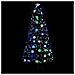 Albero Natale Con Fiocchi Di Neve A Led Nero 150cm Fibra Ottica - Foto miniatura 3