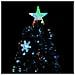 Albero Natale Con Fiocchi Di Neve A Led Nero 150cm Fibra Ottica - Foto miniatura 4