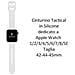 Cinturino 797 Originale Silicone Per Apple Watch 1-2-3-4-5-6-7-8-se 42 44 45mm White - Foto miniatura 2