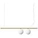 Lampada Sospensione Perline Ottone L1005xh420-2200xp150mm - Foto miniatura 1