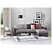 Divano Letto Alisea, Divano Ad Angolo, 100% Made In Italy, Sofà Con Apertura Girevole, Con Penisola Contenitore Reversibile, Con Braccioli Slim, Cm 260x95h90, Grigio E Antracite - Foto miniatura 1