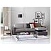 Divano Letto Alisea, Divano Ad Angolo, 100% Made In Italy, Sofà Con Apertura Girevole, Con Penisola Contenitore Reversibile, Con Braccioli Slim, Cm 260x95h90, Grigio E Antracite - Foto miniatura 2