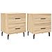 Comodini 2 Pz Rovere Sonoma 40x35x47,5 Cm In Legno Multistrato - Foto miniatura 2