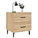 Comodini 2 Pz Rovere Sonoma 40x35x47,5 Cm In Legno Multistrato - Foto miniatura 3