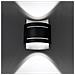 Lampada A Parete Hestia Nero Sl. 0981 - Moderno Lampade Da Parete Nero 23x21x8.5 Cm - Foto miniatura 3