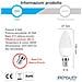 Pack 6 Pezzi Lampadina Led E14 6w (equivalente 45w) - Luce Bianca Calda 2800k - 480 Lumen - Classe Energetica A+ - Attacco Piccolo E14 - Candela C37 - Misure 10.6 X 6 X 10.6 Cm; 27 Grammi - Foto miniatura 3