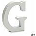 Lettera G Legno Bianco (2 X 16 X 14,5 Cm) (24 Unità) - Foto miniatura 1