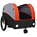 Rimorchio Da Bici Nero E Arancione 30 Kg In Ferro - Foto miniatura 4