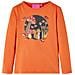 Maglietta Da Bambina A Maniche Lunghe Arancione Bruciato 140 - Foto miniatura 1