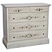 Cassettiera 5 Cassetti Legno Shabby Bianco Anticato Decori 117x51x101 - Foto miniatura 1