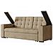 Noho Divano Letto A 3 Posti In Velluto A Coste Beige - Foto miniatura 6