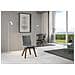 Sedia Trudy Gambe Noce Cuscino Grigio 11 - Foto miniatura 1