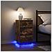 Comodino Con Luci Led Rovere Fumo 38x34x65 Cm - Foto miniatura 1