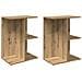 Comodini 2 Pz Rovere Artigianale 46,5x29x61cm Legno Multistrato - Foto miniatura 2
