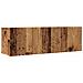 Mobili Tv A Parete 2pz Legno Antico 100x30x30 Cm - Foto miniatura 2