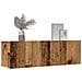 Mobili Tv A Parete 2pz Legno Antico 100x30x30 Cm - Foto miniatura 3