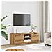 Mobile Tv Marrone Artigianale 102x35x36,5 Cm Legno Multistrato - Foto miniatura 3