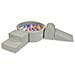 Foam Speelset Met Rond Zwembad 90x30 Lichtgrijs Met Ballen 200 Stuks (lichtblauw, Geel, Geme Leerd, Poederroze, Wit) - Foto miniatura 1