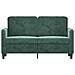 Lusso Casadino -  Divano A 2 Posti Verde Scuro 120 Cm In Velluto - Foto miniatura 2