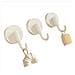 Confezione Da 3 Ganci A Ventosa Senza Traccia Beige - Foto miniatura 1