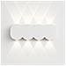 Applique Da Muro 8 Led Lampada A Parete Bianco Con Luce Bianco Freddo 21x8x3cm - Foto miniatura 3