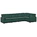 Divano Modulare con Cuscini in Velluto Verde Scuro - Foto miniatura 1