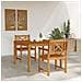 Set da pranzo da giardino  3 pezzi in legno massello di acacia, Sedie da giardino  2 pz 56x56x90 cm in legno massello di acacia - Foto miniatura 3