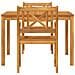 Set da pranzo da giardino  3 pezzi in legno massello di acacia, Sedie da giardino  2 pz 56x56x90 cm in legno massello di acacia - Foto miniatura 6