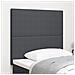 Testiera  Design Pieno Grigio Scuro 80 cm in Tessuto Corduroy - Foto miniatura 2