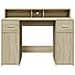 Scrivania con Luci LED Rovere Sonoma 120x55x91cm in Multistrato - Foto miniatura 6