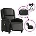 Poltrona Massaggiante Reclinabile Elettrica Nera in Vera Pelle - Foto miniatura 6