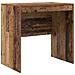 Scrivania  con spazio in legno vecchio ingegnerizzato, Scrivania  legno vecchio 80x50x76 cm legno ingegnerizzato - Foto miniatura 4
