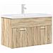 Mobile da Bagno con Lavabo Integrato e Rubinetto Rovere Sonoma - Foto miniatura 1