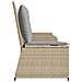 Panca Reclinabile da Giardino con Cuscini Beige in Polyrattan - Foto miniatura 5