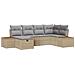 Set Divano da Giardino 6 pcs Beige 55 x 62 x 69 cm Poly Rattan - Foto miniatura 1