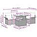 Set Divano da Giardino con cuscino 6 pcs Beige Poly Rattan - Foto miniatura 7