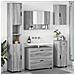 Set di mobili per il bagno 5 pcs Grigio sonoma 30 x 35 x 192 cm - Foto miniatura 2