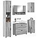 Set di mobili per il bagno 5 pcs Grigio sonoma 30 x 35 x 192 cm - Foto miniatura 3
