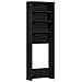 Mobile per lavatrice Rovere Nero 64 x 24 x 190 cm - Foto miniatura 1