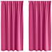 Tende con tende 2 pcs Rosa Vivo 175x140cm Poliestere - Foto miniatura 1