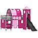 Struttura del letto loft per bambini Nero e rosa 90 x 200 cm - Foto miniatura 1
