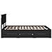 Struttura del letto Nero 140 x 190 cm Legno Ingegnerizzato - Foto miniatura 9