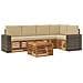 Set divano sezionale con cuscino 6 pcs Naturale e Beige - Foto miniatura 1