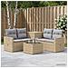 Set di divani 6 pz Beige e Grigio Chiaro - Foto miniatura 7