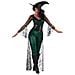 Cappello Costume Strega Coven Verde, Top con Trena, Corpetto e Calzamaglie Taglia M - Foto miniatura 1