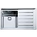 Lavello NPX611 DX 1 Vasca Gocciolatoio a Sinistra Dimensioni 86 x 51 cm Colore Inox Satinato Serie Neptune Plus - Foto miniatura 3