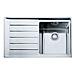 Lavello NPX611 DX 1 Vasca Gocciolatoio a Sinistra Dimensioni 86 x 51 cm Colore Inox Satinato Serie Neptune Plus - Foto miniatura 1