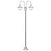 Lampione Da Giardino E27 220 Cm Alluminio 2 Lampade Bianco - Foto miniatura 1