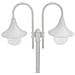 Lampione Da Giardino E27 220 Cm Alluminio 2 Lampade Bianco - Foto miniatura 2