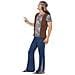 Costume Da Hippie Blu Per Uomo - Taglia: M - Foto miniatura 3